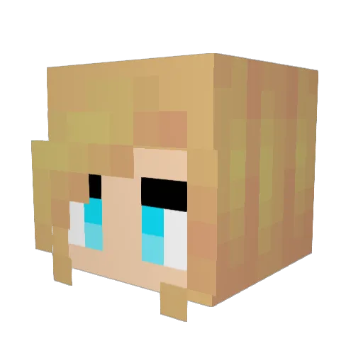 MissRachii Minecraft avatar head, 3D render