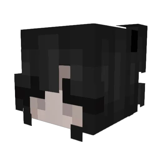 MissRainbowblack Minecraft avatar head, 3D render