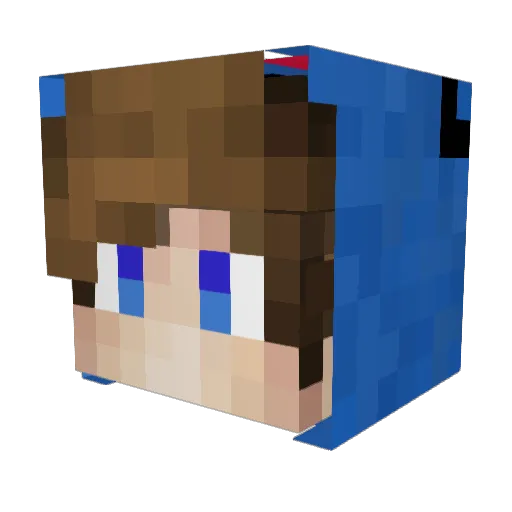MissRedStone Minecraft avatar head, 3D render