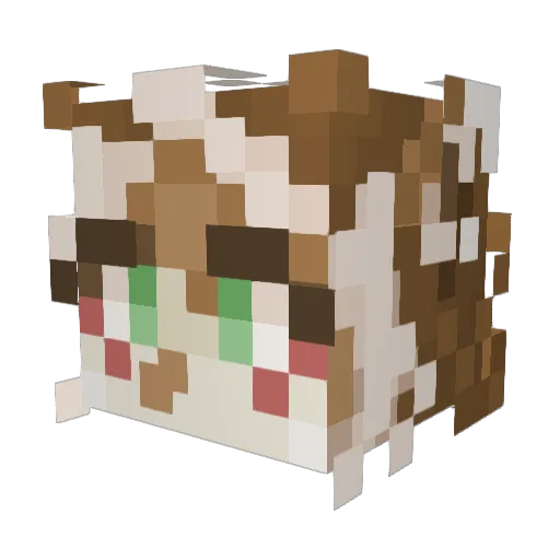MissRose7800 Minecraft avatar head, 3D render