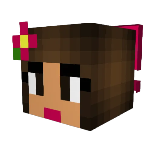 MissSamichMaker Minecraft avatar head, 3D render