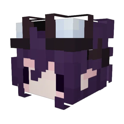 MissSaph Minecraft avatar head, 3D render