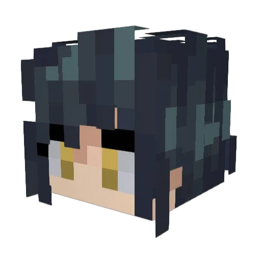 MissSapph Minecraft avatar head, 3D render