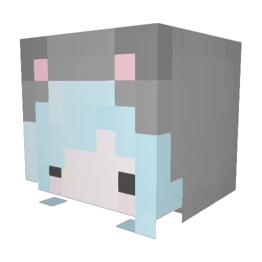 MissSkedss Minecraft avatar head, 3D render
