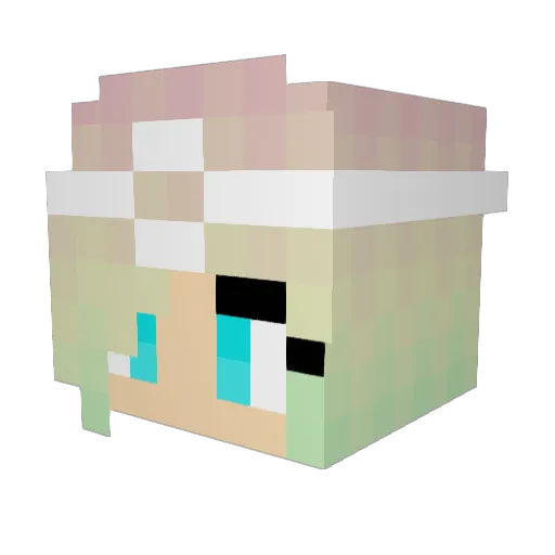 MissSnipes Minecraft avatar head, 3D render