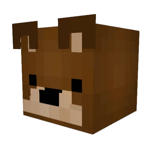 MissSnowy Minecraft avatar head, 3D render