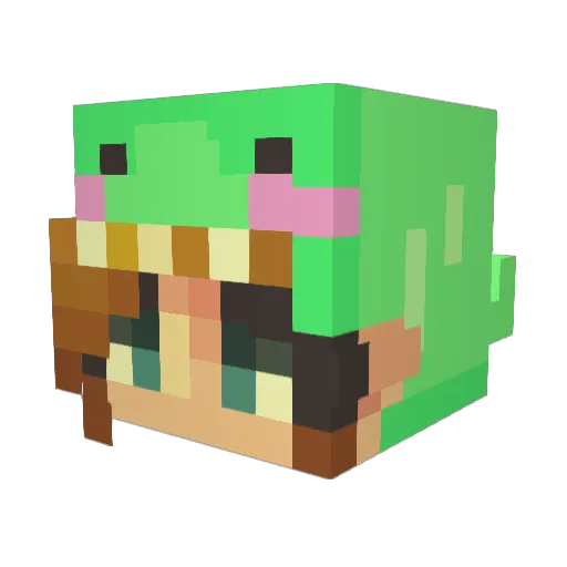 MissSoBu Minecraft avatar head, 3D render