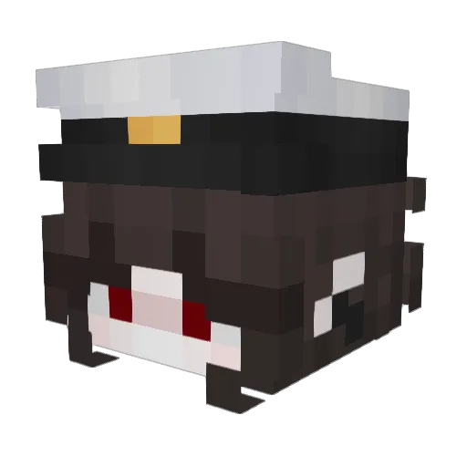 MissSoffa Minecraft avatar head, 3D render