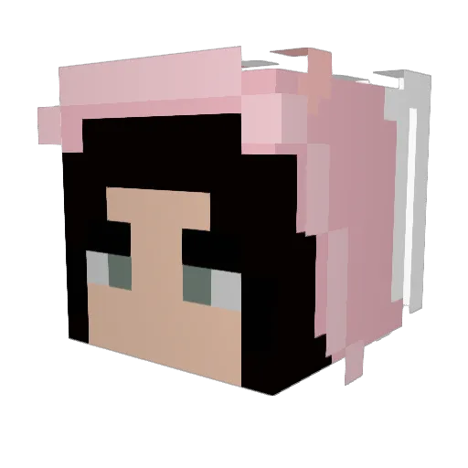 MissSoph7 Minecraft avatar head, 3D render