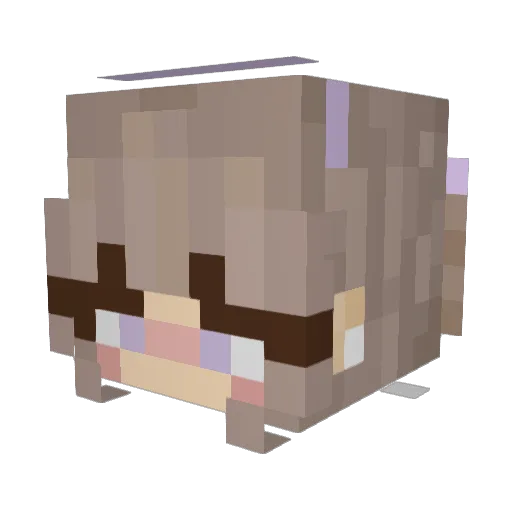 MissSparkleBut Minecraft avatar head, 3D render