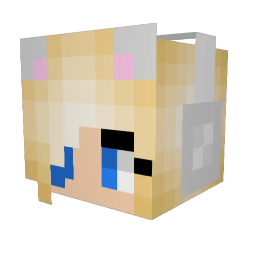 MissSpyker Minecraft avatar head, 3D render