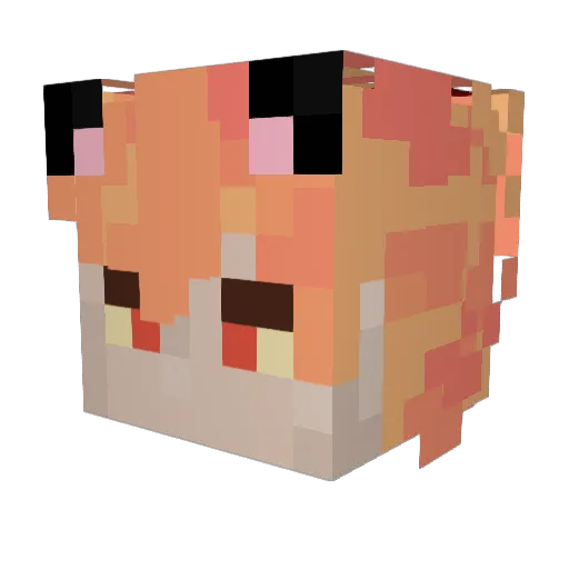 MissSugarCane Minecraft avatar head, 3D render