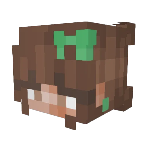 MissSylvian Minecraft avatar head, 3D render