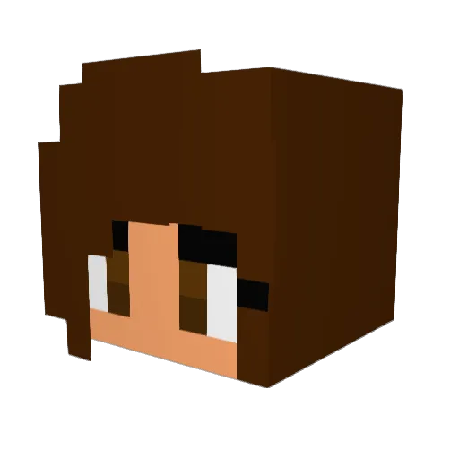 MissTatze Minecraft avatar head, 3D render