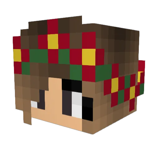 MissTinTin Minecraft avatar head, 3D render