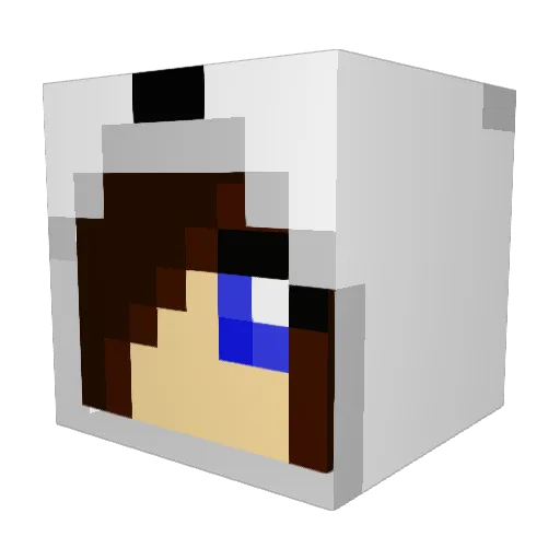 MissValentina Minecraft avatar head, 3D render