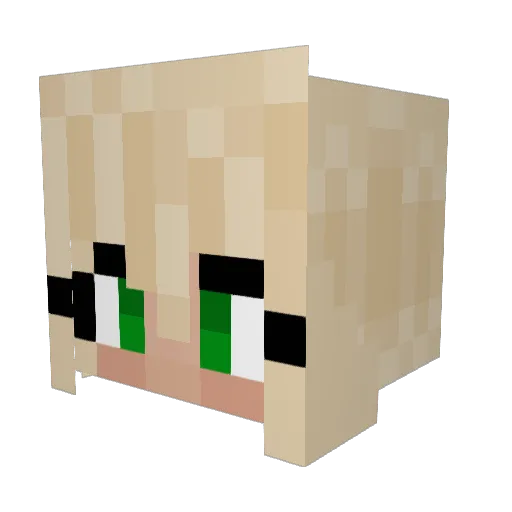 MissVerstand Minecraft avatar head, 3D render