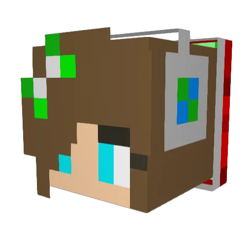 MissWaffleCakez Minecraft avatar head, 3D render