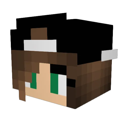 MissWarfstache Minecraft avatar head, 3D render
