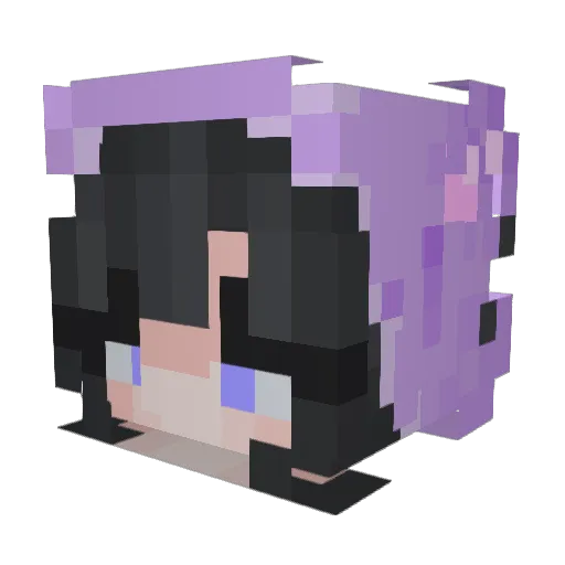 MissWhiskers07 Minecraft avatar head, 3D render