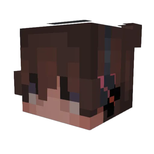 MissWilkyMay Minecraft avatar head, 3D render