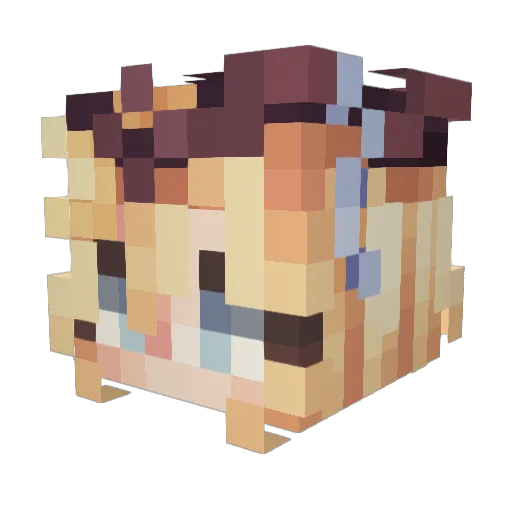 MissWinter22 Minecraft avatar head, 3D render