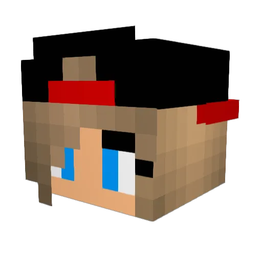 MissWraae Minecraft avatar head, 3D render