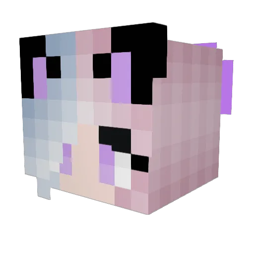 Miss_Azur Minecraft avatar head, 3D render