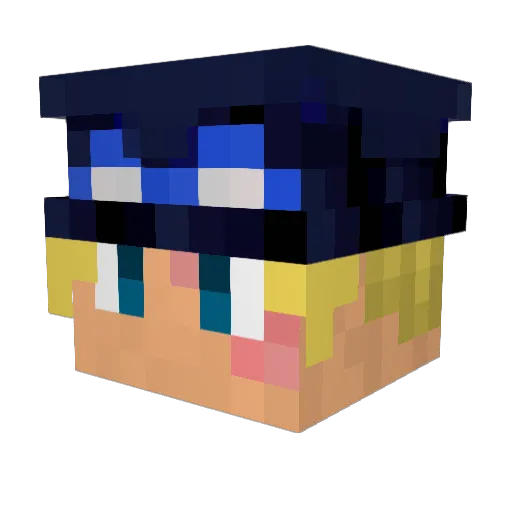 Miss_Bigi Minecraft avatar head, 3D render