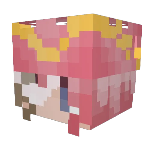 Miss_Bonney Minecraft avatar head, 3D render