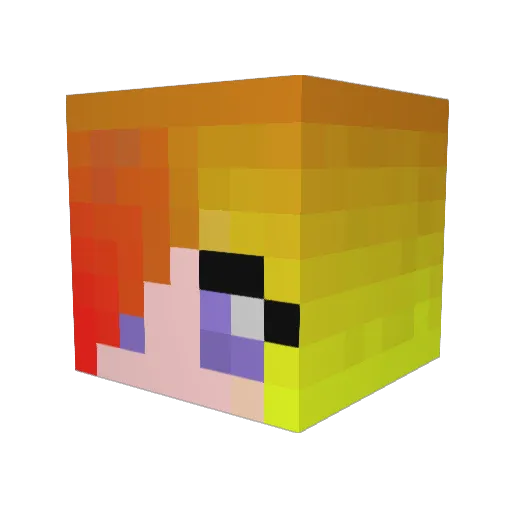 Miss_Candycane Minecraft avatar head, 3D render