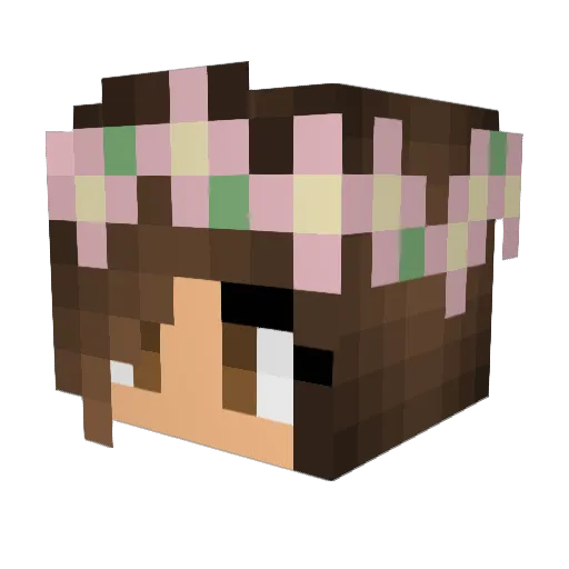 Miss_Case Minecraft avatar head, 3D render