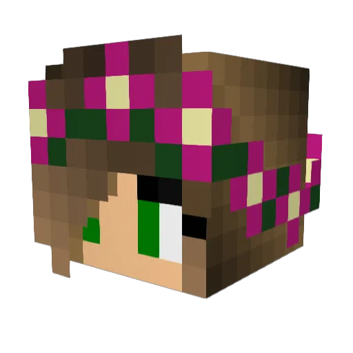 Miss_Danka Minecraft avatar head, 3D render