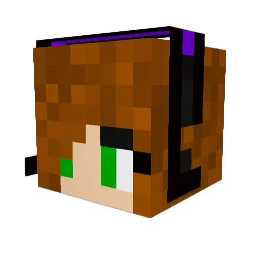 Miss_Darkk Minecraft avatar head, 3D render