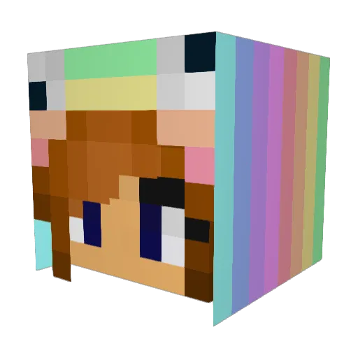 Miss_Jani Minecraft avatar head, 3D render