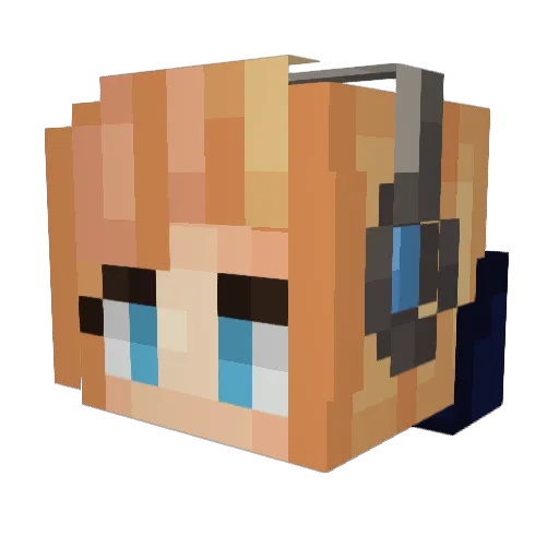 Miss_Jasmin Minecraft avatar head, 3D render