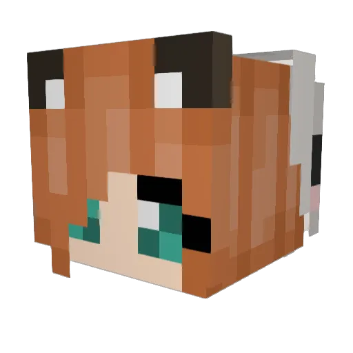 Miss_K11 Minecraft avatar head, 3D render