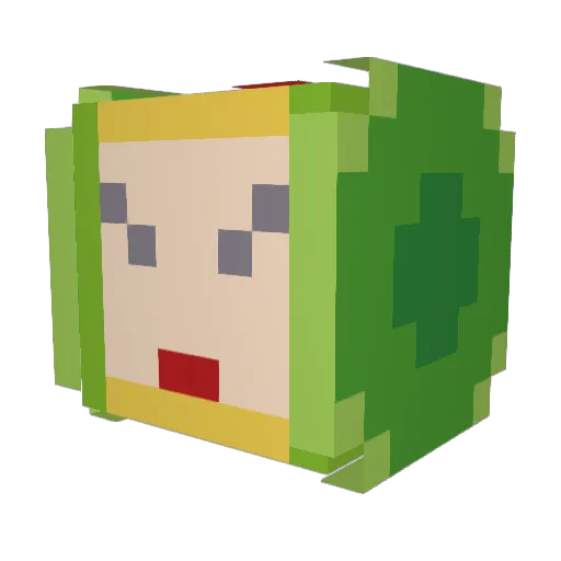 Miss_Kitty Minecraft avatar head, 3D render