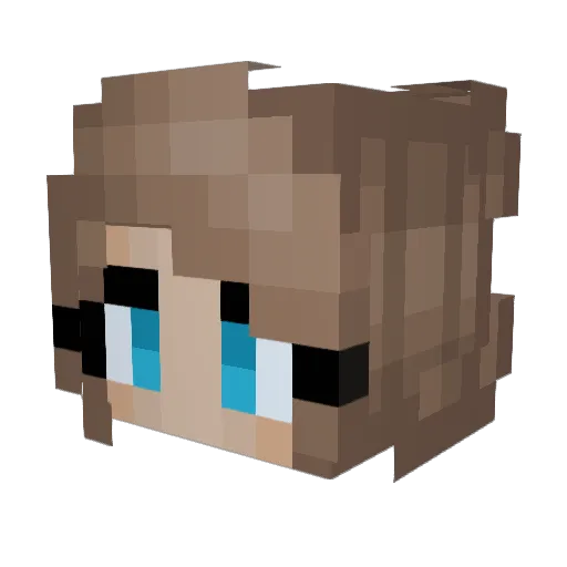 Miss_Lotte Minecraft avatar head, 3D render