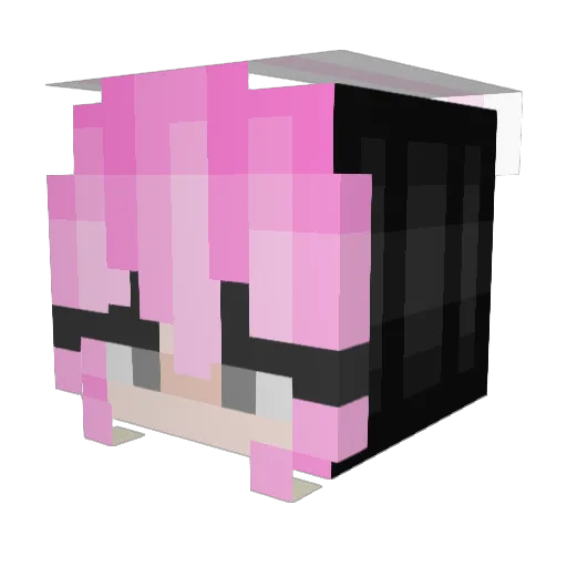 Miss_Mellow Minecraft avatar head, 3D render