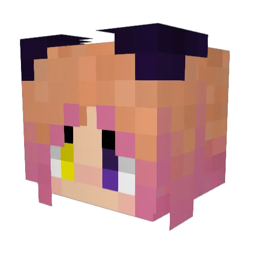 Miss_Mistake Minecraft avatar head, 3D render