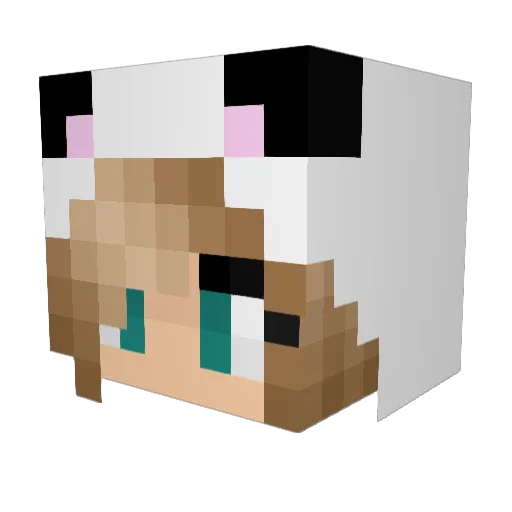 Miss_Nelyana Minecraft avatar head, 3D render