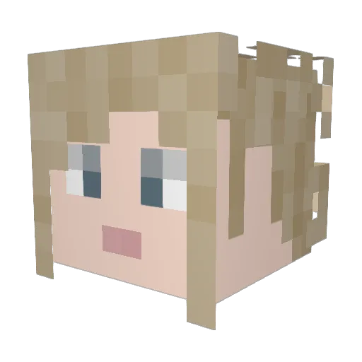 Miss_Night Minecraft avatar head, 3D render