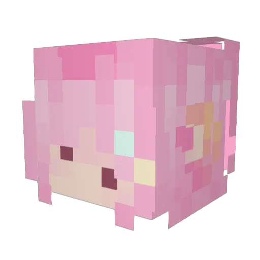 Miss_NotOlo Minecraft avatar head, 3D render