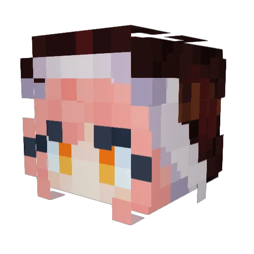 Miss_Nun Minecraft avatar head, 3D render