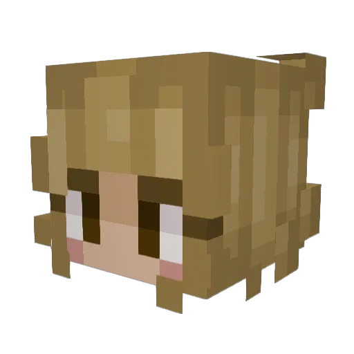 Miss_P0ngette Minecraft avatar head, 3D render