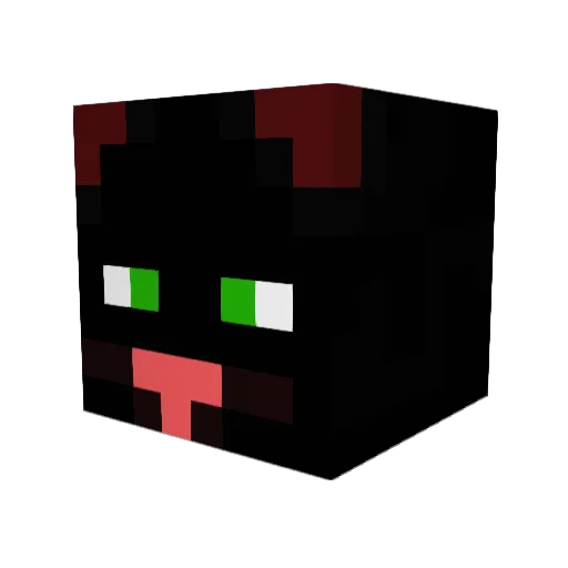 Miss_Paws Minecraft avatar head, 3D render