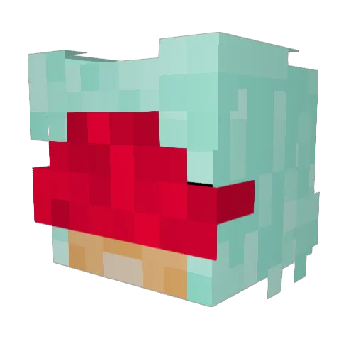 Miss_Penut Minecraft avatar head, 3D render