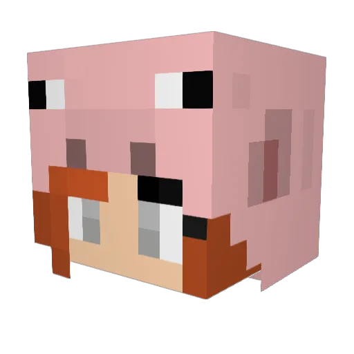Miss_Piggy02 Minecraft avatar head, 3D render