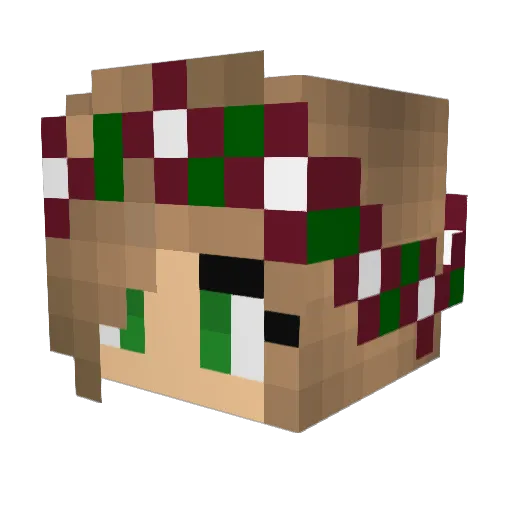 Miss_Pixie_Stix Minecraft avatar head, 3D render